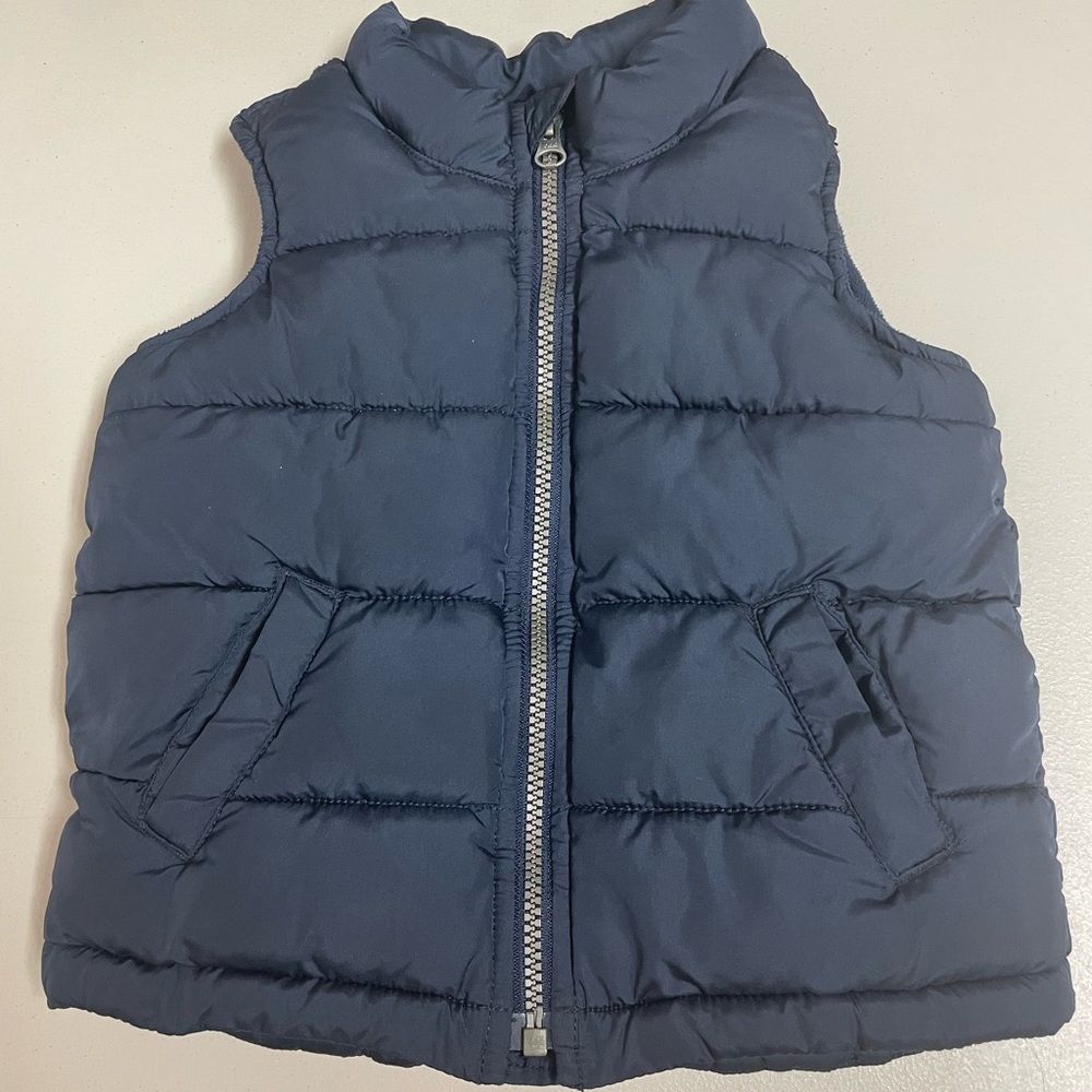 Old Navy Navy Puffer Vest 3t